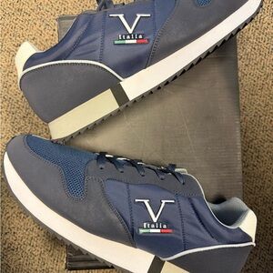 V Italia Men's Navy Blue Sneakers